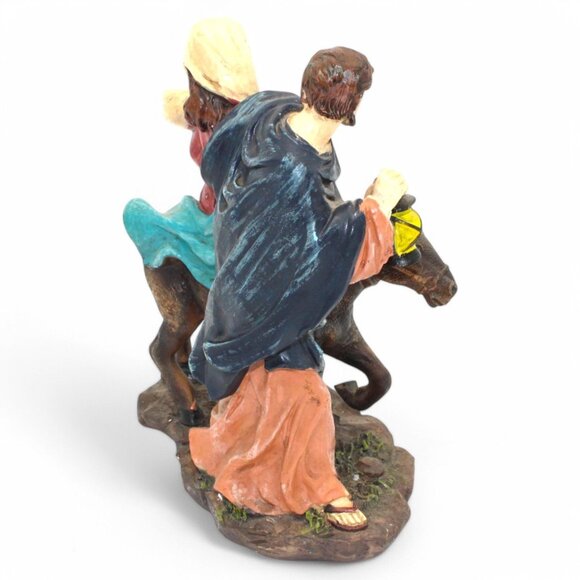 Holy Family ‘Flight Into Egypt’ Resin Sculpture with Mary, Joseph & Donkey - Picture 5 of 6